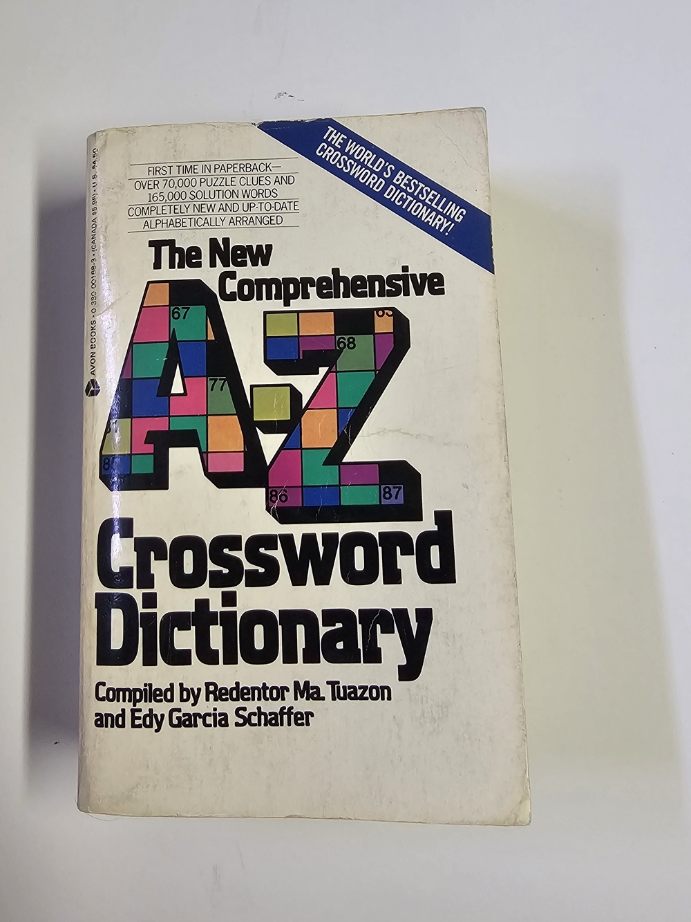 A-Z Crossword Dictionary Tuazon Schaffer Paperback Puzzle Reference Book
